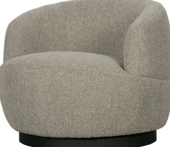 Ronde Fauteuils|Draaifauteuils-WOOOD Woolly Draaifauteuil Naturel