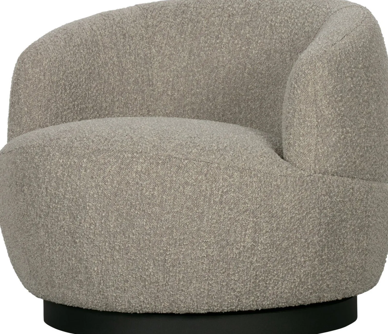 Ronde Fauteuils|Draaifauteuils-WOOOD Woolly Draaifauteuil Naturel