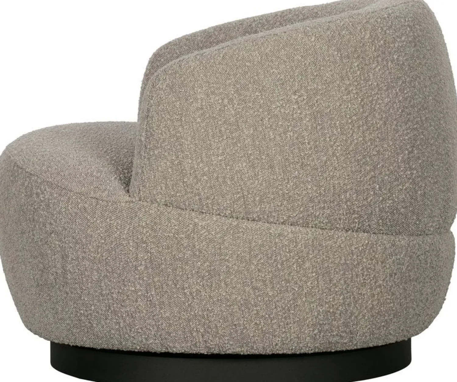 Ronde Fauteuils|Draaifauteuils-WOOOD Woolly Draaifauteuil Naturel