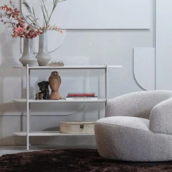 Ronde Fauteuils|Draaifauteuils-WOOOD Woolly Draaifauteuil Naturel