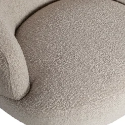 Ronde Fauteuils|Draaifauteuils-WOOOD Woolly Draaifauteuil Naturel