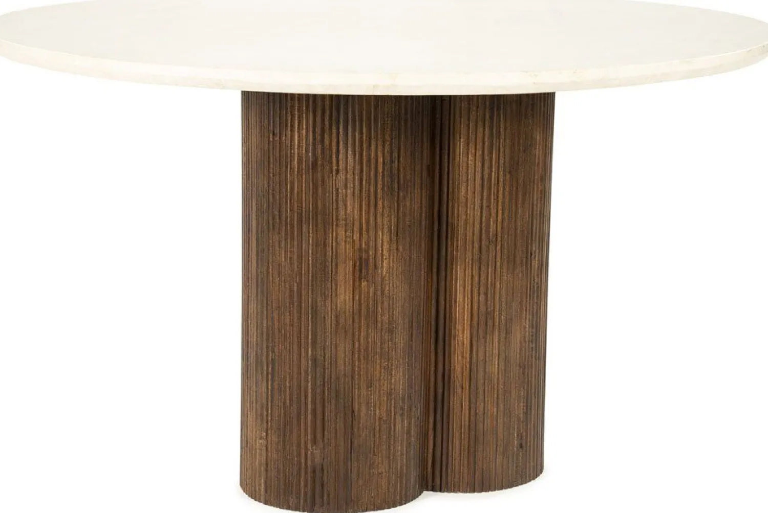 Houten Eettafels-Eleonora Xanni Eettafel Wit, Bruin