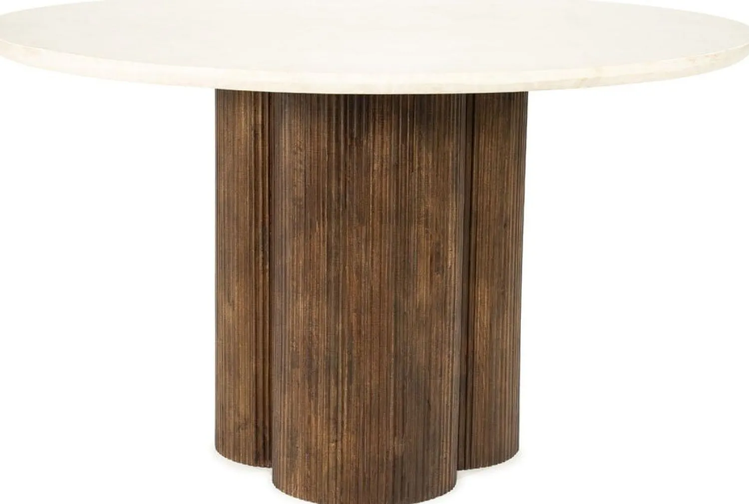 Houten Eettafels-Eleonora Xanni Eettafel Wit, Bruin