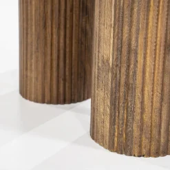 Marmeren Bijzettafels|Ronde Bijzettafels-Eleonora Xavi Bijzettafel Wit, Naturel