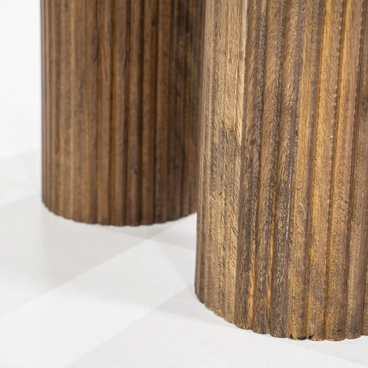Marmeren Bijzettafels|Ronde Bijzettafels-Eleonora Xavi Bijzettafel Wit, Naturel