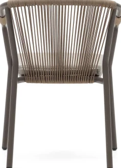 Tuinstoelen|Eetkamerstoelen Met Armleuning-Kave Home Xelida Tuinstoel Bruin, Beige