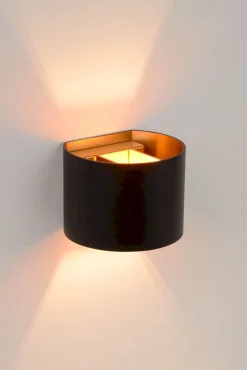 Wandlampen|Wandlampen-Lucide Xio Wandlamp Zwart