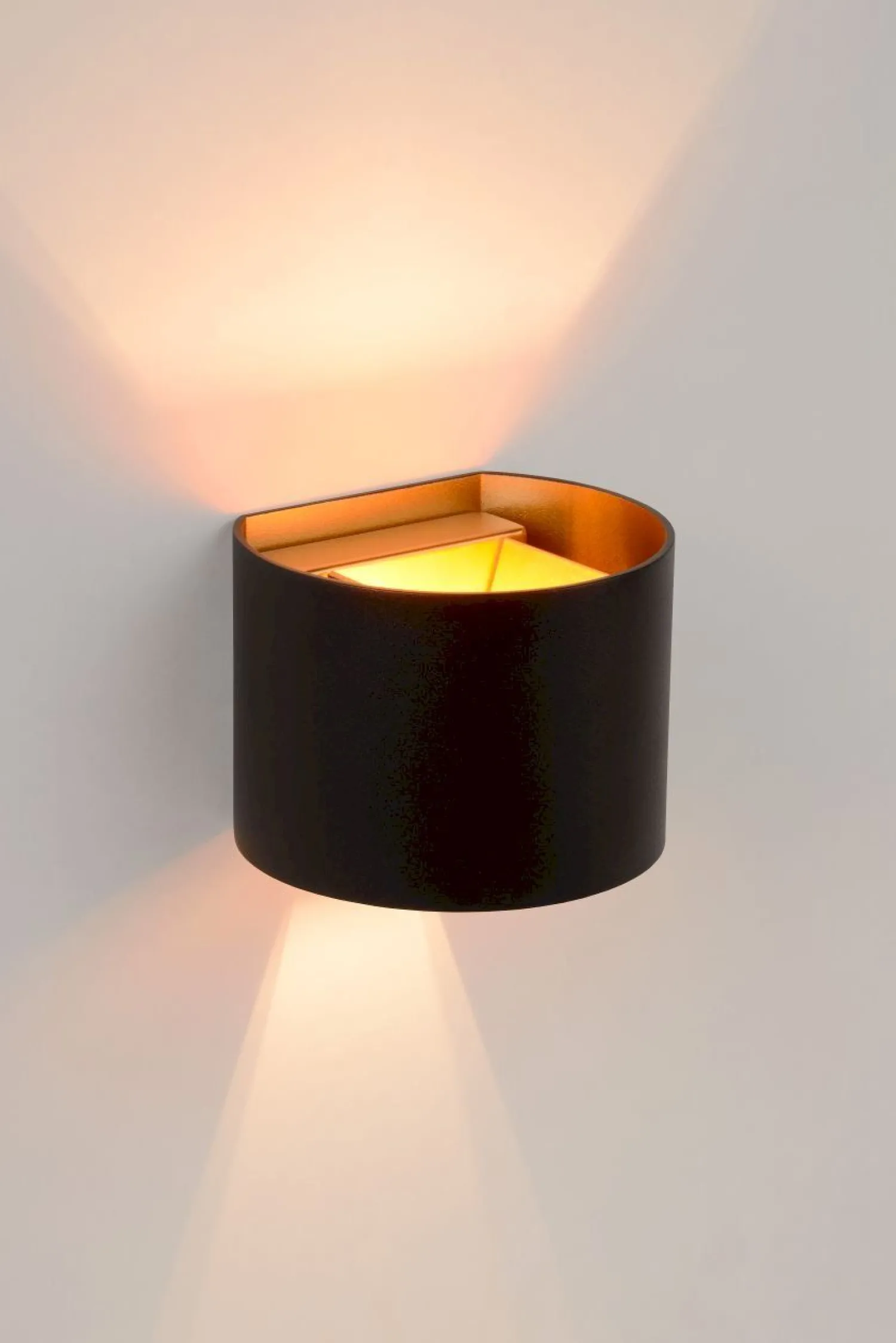 Wandlampen|Wandlampen-Lucide Xio Wandlamp Zwart