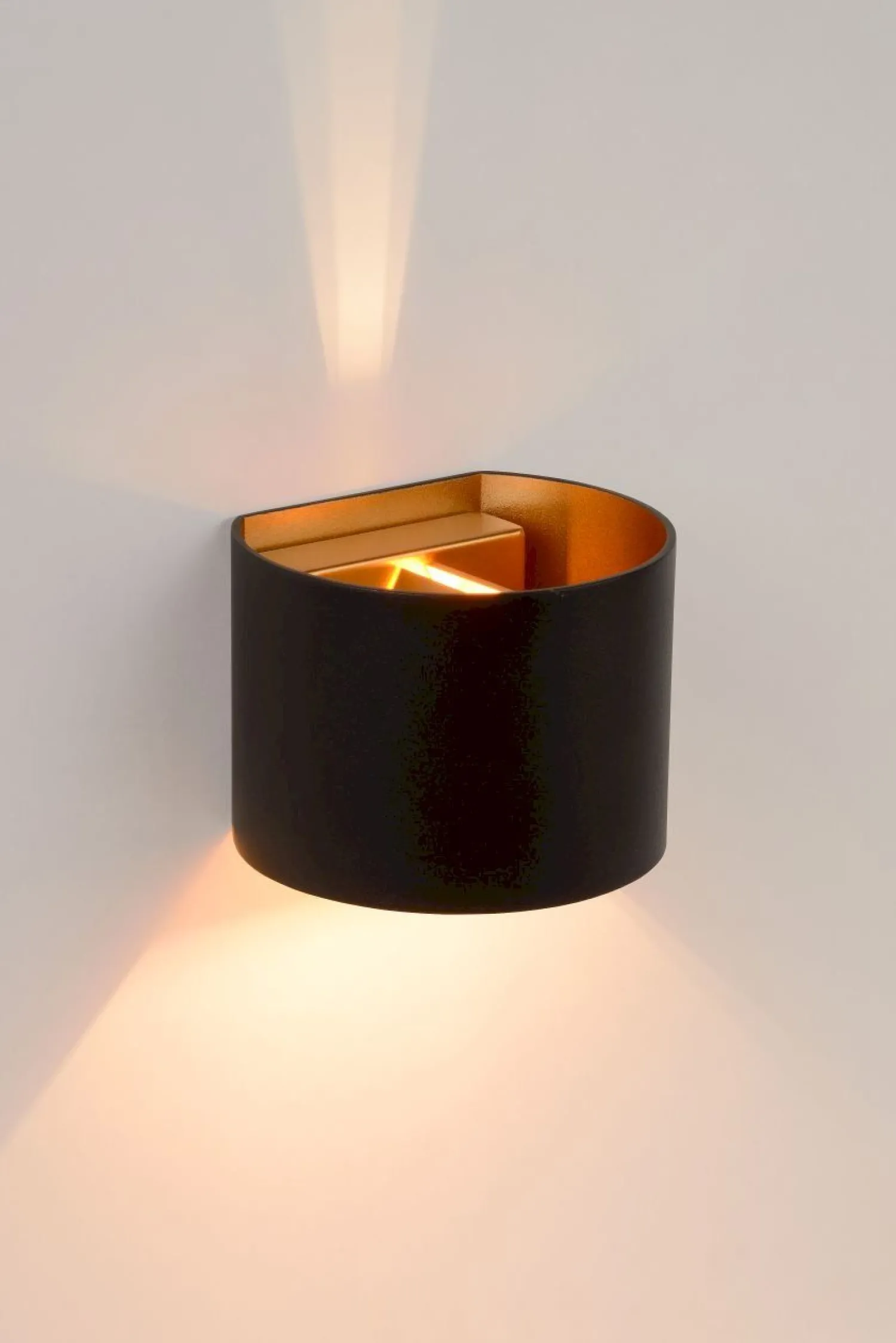 Wandlampen|Wandlampen-Lucide Xio Wandlamp Zwart