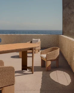 Tuintafels|Houten Eettafels-Kave Home Xoriguer Outdoor Eettafel Naturel