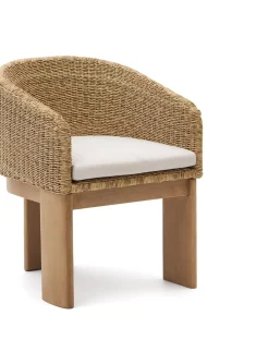 Tuinstoelen|Eetkamerstoelen Met Armleuning-Kave Home Xoriguer Tuinstoel Naturel, Beige