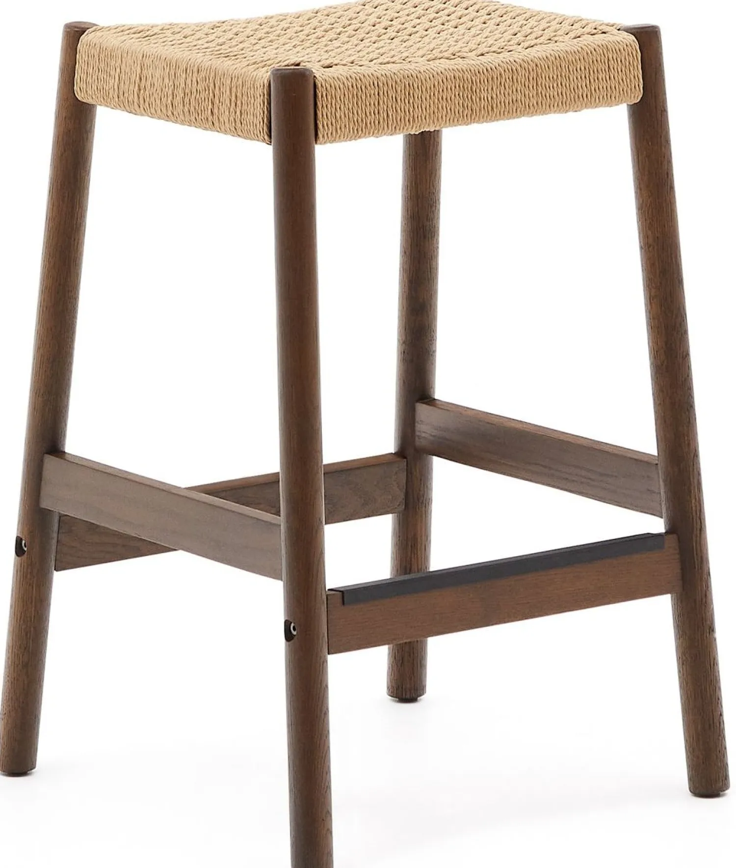Tuinstoelen|Poefjes & Krukjes-Kave Home Yalia Outdoor Krukje Bruin, Naturel