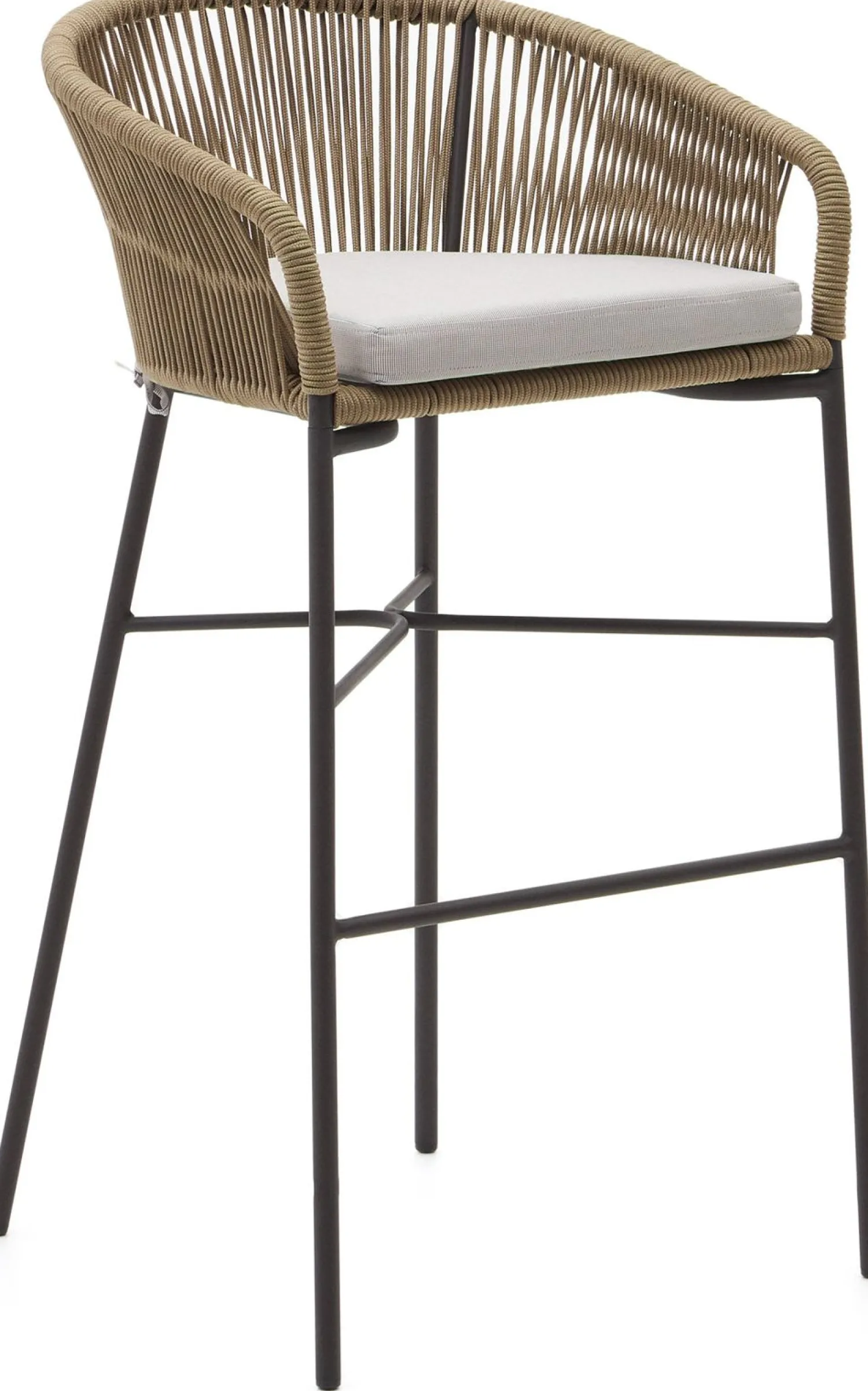 Tuinstoelen|Stoffen Barkrukken-Kave Home Yanet Barkruk Beige