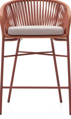 Stoffen Barkrukken-Kave Home Yanet Lage Tuin Barkruk Terracotta