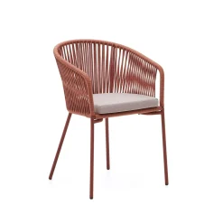 Tuinstoelen-Kave Home Yanet Tuinstoel Terracotta