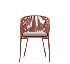 Tuinstoelen-Kave Home Yanet Tuinstoel Terracotta