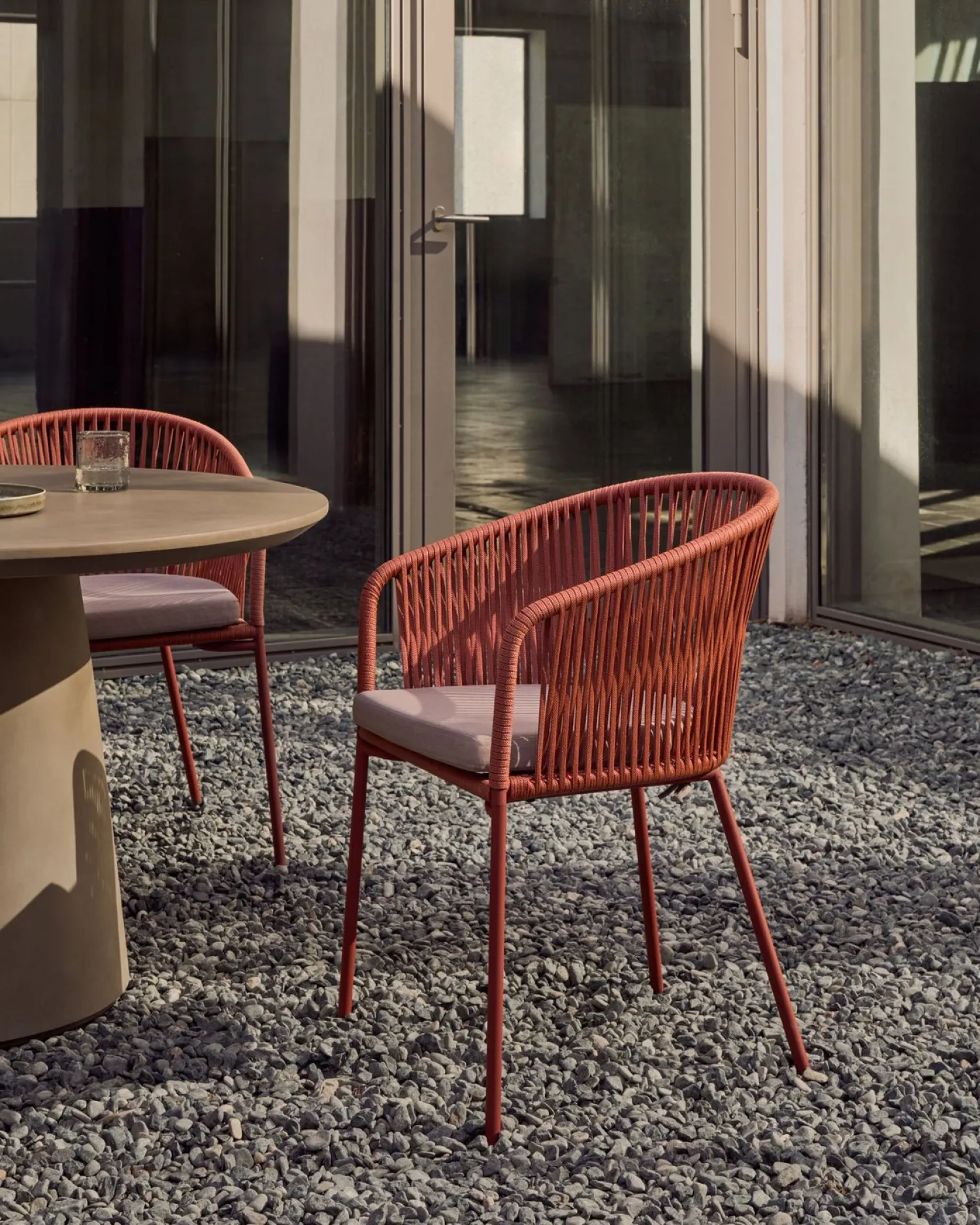 Tuinstoelen-Kave Home Yanet Tuinstoel Terracotta