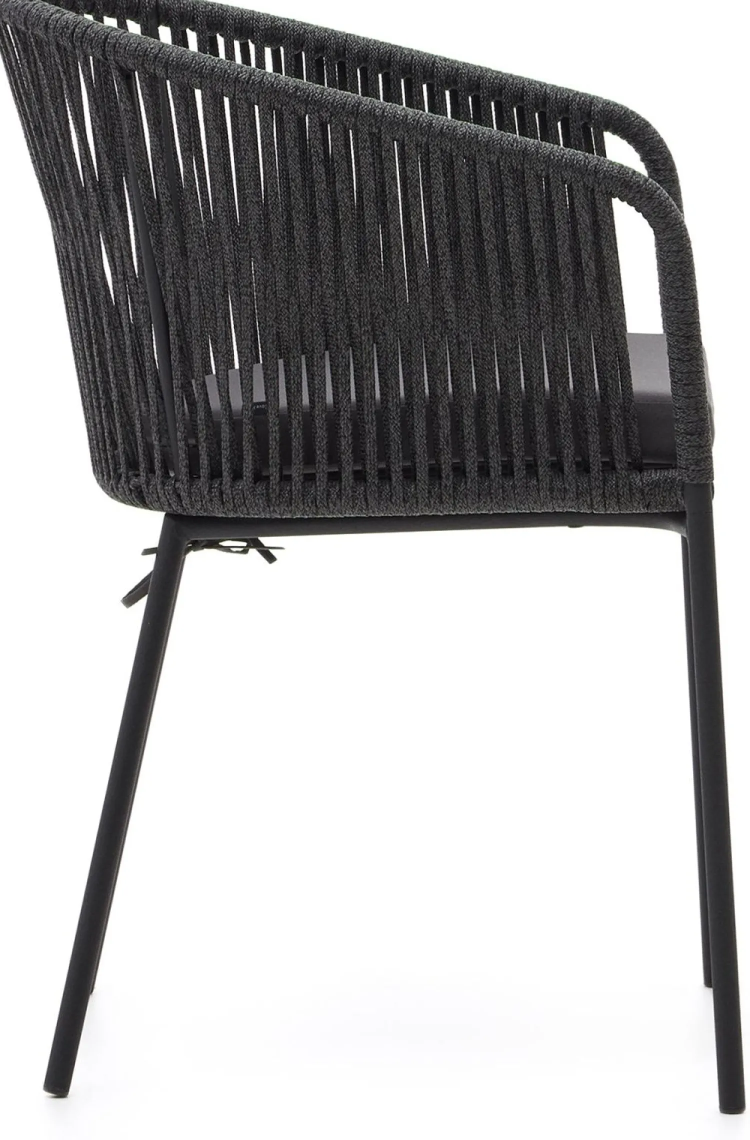 Tuinstoelen|Eetkamerstoelen Met Armleuning-Kave Home Yanet Tuinstoel Zwart
