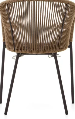 Tuinstoelen|Eetkamerstoelen Met Armleuning-Kave Home Yanet Tuinstoel Naturel, Beige