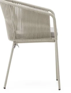 Tuinstoelen|Eetkamerstoelen Met Armleuning-Kave Home Yanet Tuinstoel Ecru