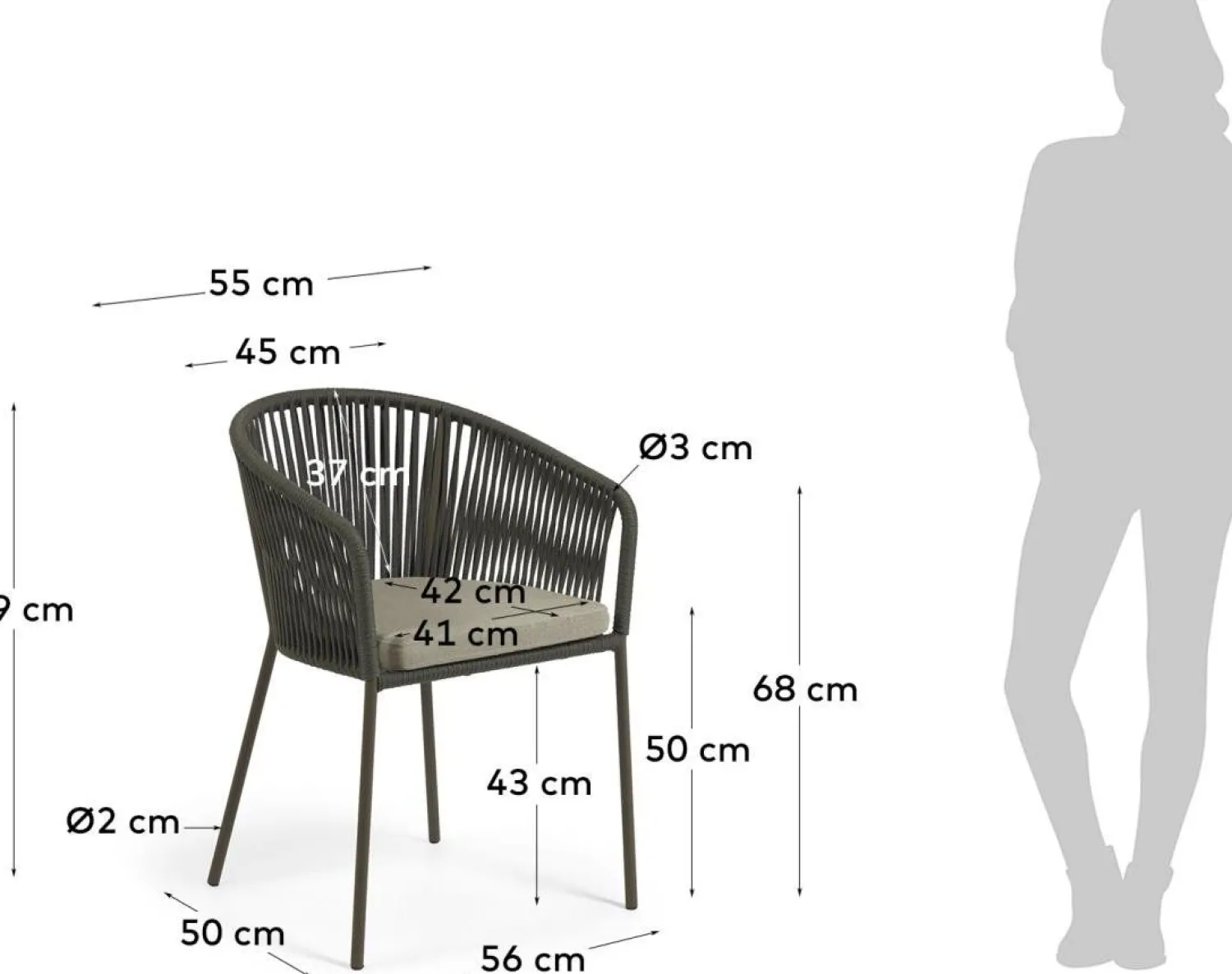 Tuinstoelen-Kave Home Yanet Tuinstoel Groen