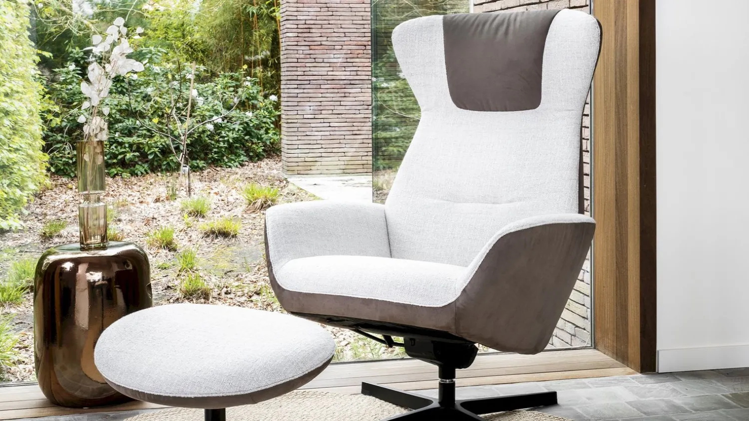 Draaifauteuils-Montèl Yani Relaxfauteuil Nature, Liver