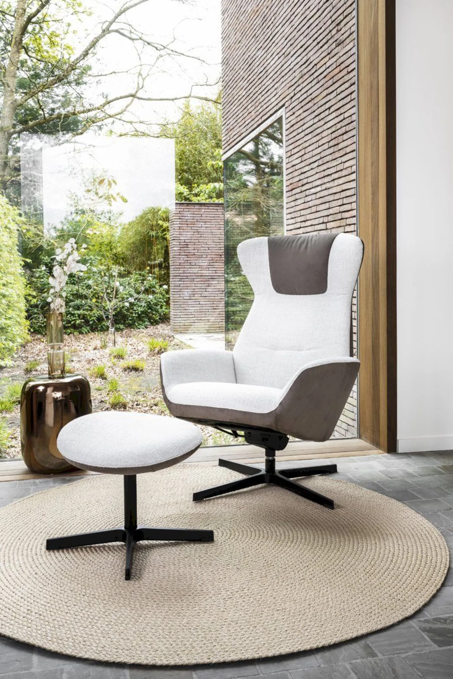 Draaifauteuils-Montèl Yani Relaxfauteuil Nature, Liver