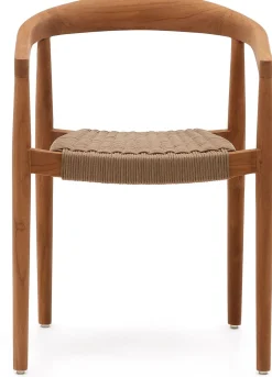 Tuinstoelen-Kave Home Ydalia Tuinstoel Bruin, Naturel