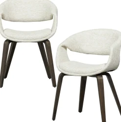 Eetkamerstoelen Met Armleuning-WOOOD Yossi Bruin Hout Eetkamerstoel Natural
