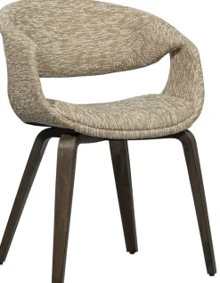 Eetkamerstoelen Met Armleuning-WOOOD Yossi Bruin Hout Eetkamerstoel Sand