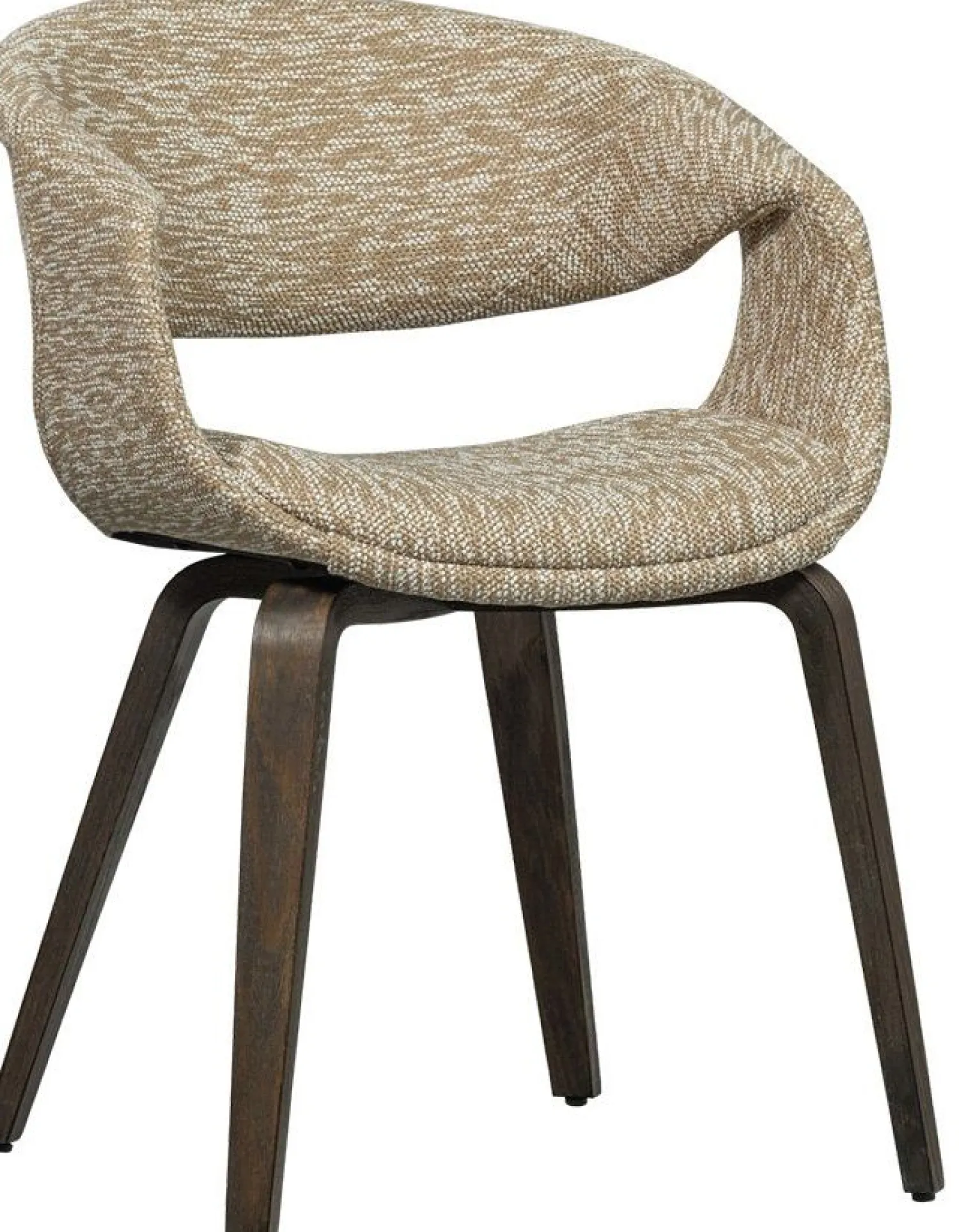 Eetkamerstoelen Met Armleuning-WOOOD Yossi Bruin Hout Eetkamerstoel Sand