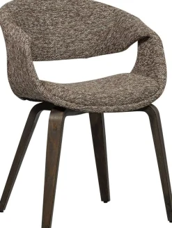 Eetkamerstoelen Met Armleuning-WOOOD Yossi Bruin Hout Eetkamerstoel Brown
