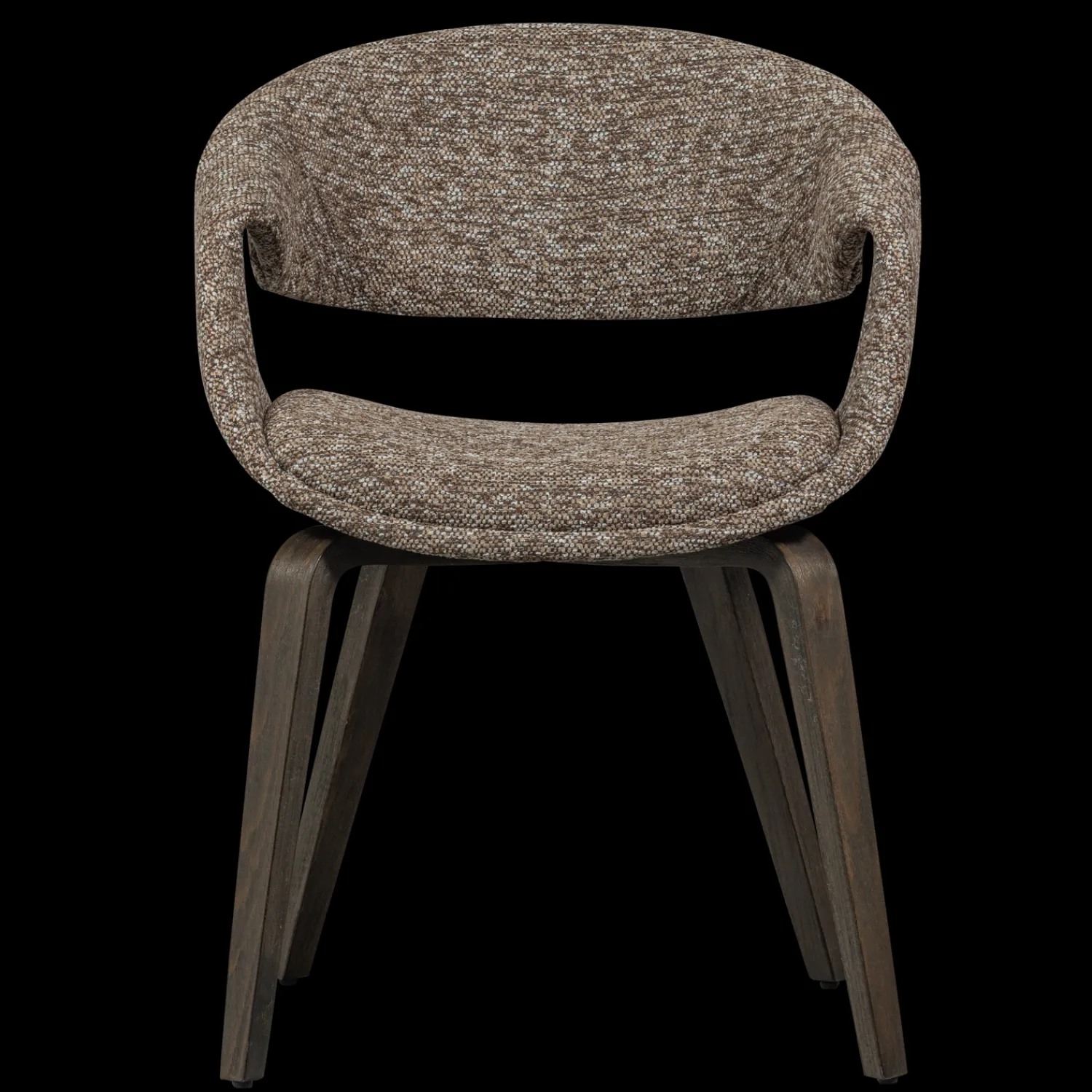 Eetkamerstoelen Met Armleuning-WOOOD Yossi Bruin Hout Eetkamerstoel Brown