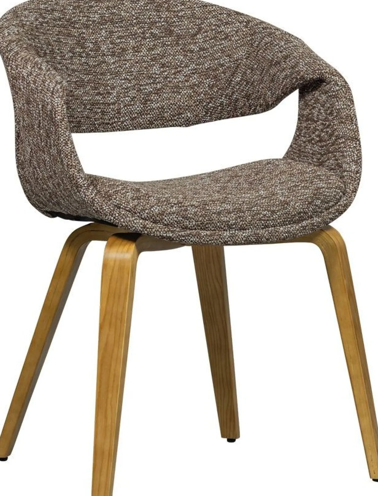 Eetkamerstoelen Met Armleuning-WOOOD Yossi Hout Eetkamerstoel Brown