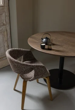 Eetkamerstoelen Met Armleuning-WOOOD Yossi Hout Eetkamerstoel Brown