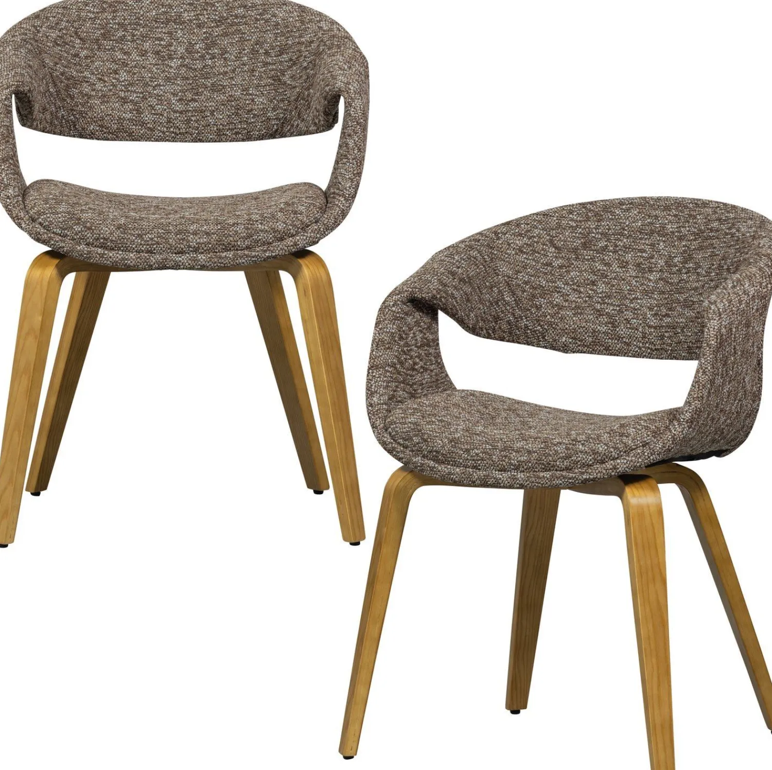 Eetkamerstoelen Met Armleuning-WOOOD Yossi Hout Eetkamerstoel Brown