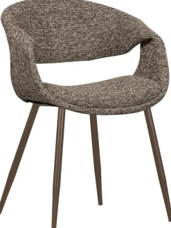 Eetkamerstoelen Met Armleuning-WOOOD Yossi Koper Metaal Eetkamerstoel Brown