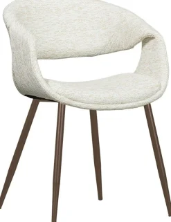 Eetkamerstoelen Met Armleuning-WOOOD Yossi Koper Metaal Eetkamerstoel Natural