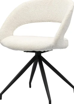 Draaibare Eetkamerstoelen|Eetkamerstoelen Met Armleuning-Trendhopper Yuna Touch Eetkamerstoel Pearl