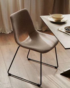 Eetkamerstoelen Zonder Armleuning-Kave Home Zahara Eetkamerstoel Beige