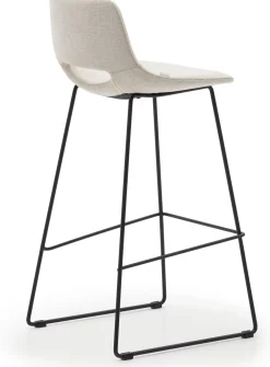 Stoffen Barkrukken-Kave Home Zahara Hoog Barstoel Beige