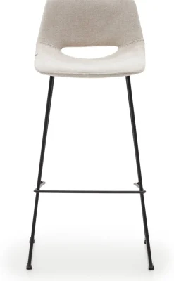 Stoffen Barkrukken-Kave Home Zahara Hoog Barstoel Beige