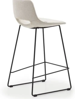 Stoffen Barkrukken-Kave Home Zahara Laag Barstoel Beige