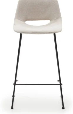 Stoffen Barkrukken-Kave Home Zahara Laag Barstoel Beige