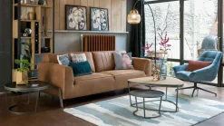 Zitbanken-Henders en Hazel Zembla Bank cognac