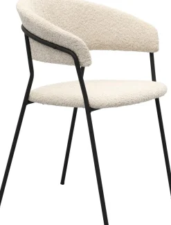 Eetkamerstoelen Met Armleuning-Trendhopper Zeri Armstoel Beige, Zwart
