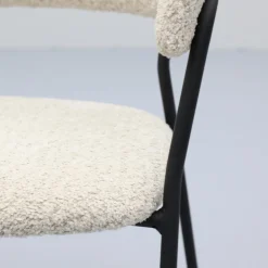 Eetkamerstoelen Met Armleuning-Trendhopper Zeri Armstoel Beige, Zwart