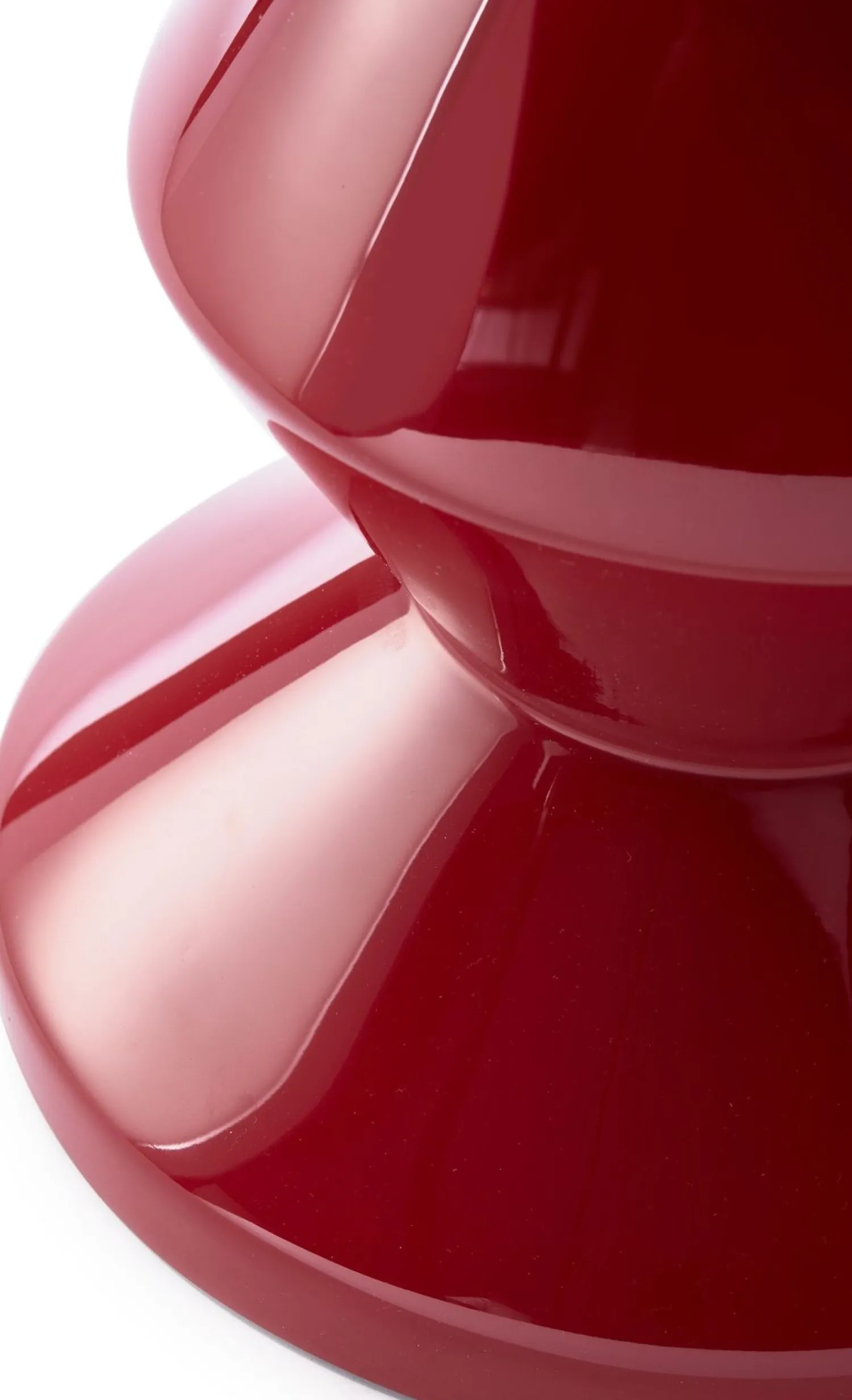 Ronde Bijzettafels-POLSPOTTEN Zig Zag Bijzettafel Ruby Red