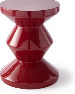 Ronde Bijzettafels-POLSPOTTEN Zig Zag Bijzettafel Ruby Red
