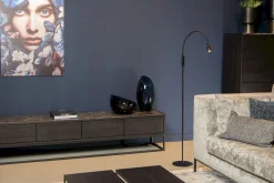 Moderne Vloerlampen|Vloerlampen-Lucide Zozy Vloerlamp Zwart